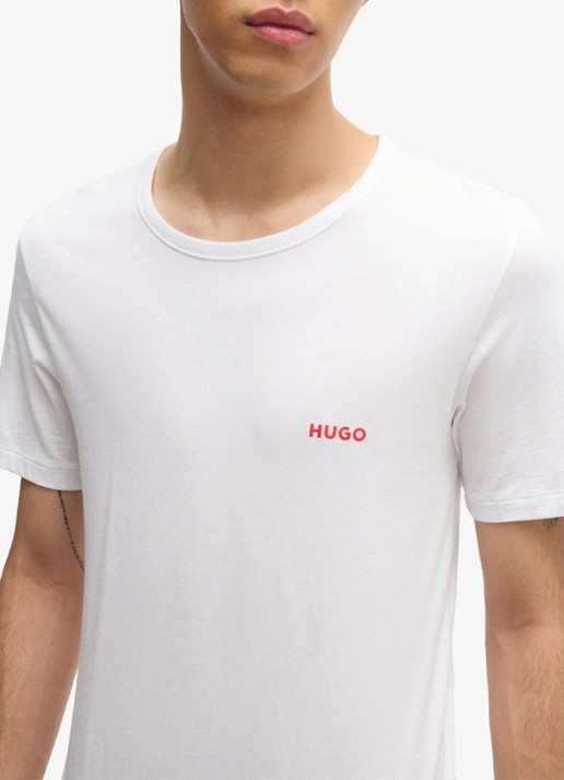 HUGO T-shirt met logo in 3-pack - detail 4 wit