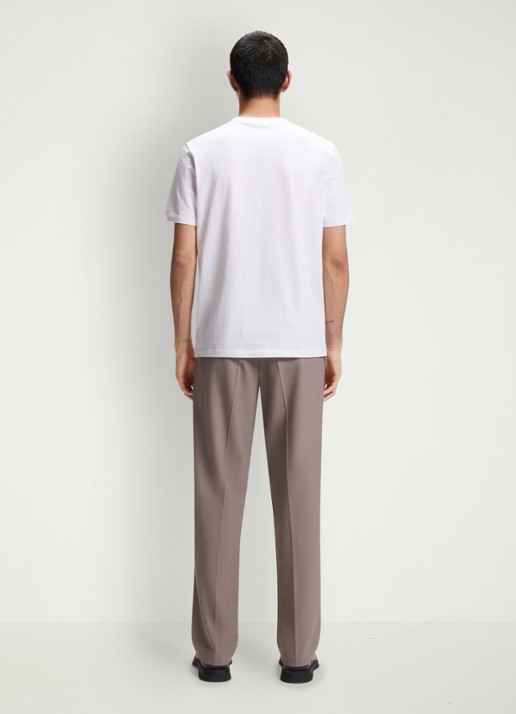 HUGO T-shirt met logoprint  - achterkant wit