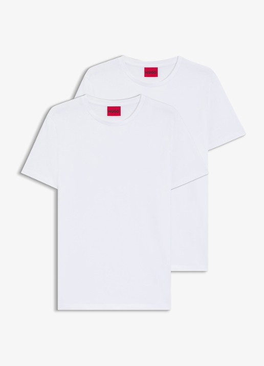 HUGO T-shirt met ronde hals in 2-pack - voorkant 2 wit