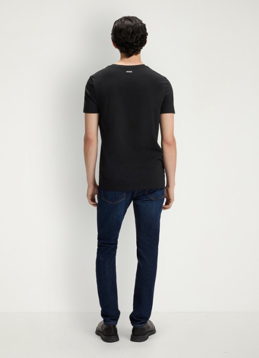 HUGO T-shirt met ronde hals in 2-pack - achterkant 3 zwart