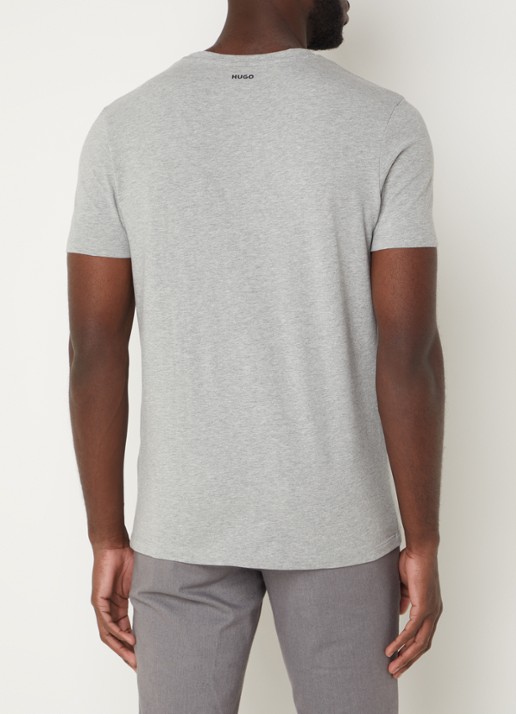 HUGO T-shirt met ronde hals in 2-pack - achterkant grijs
