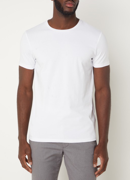 HUGO T-shirt met ronde hals in 2-pack - detail 3 grijs
