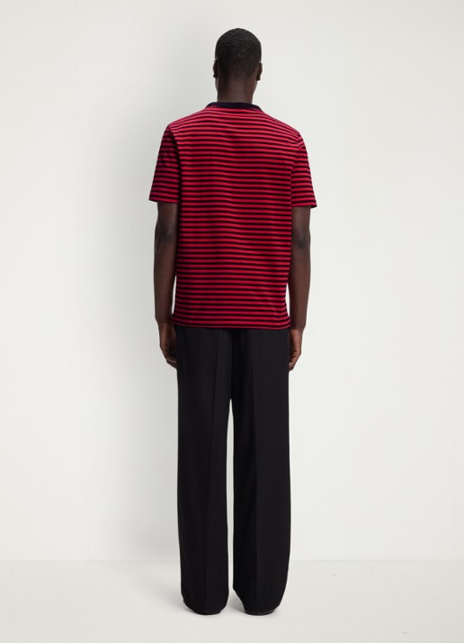 HUGO T-shirt met streepprint - achterkant 2 rood