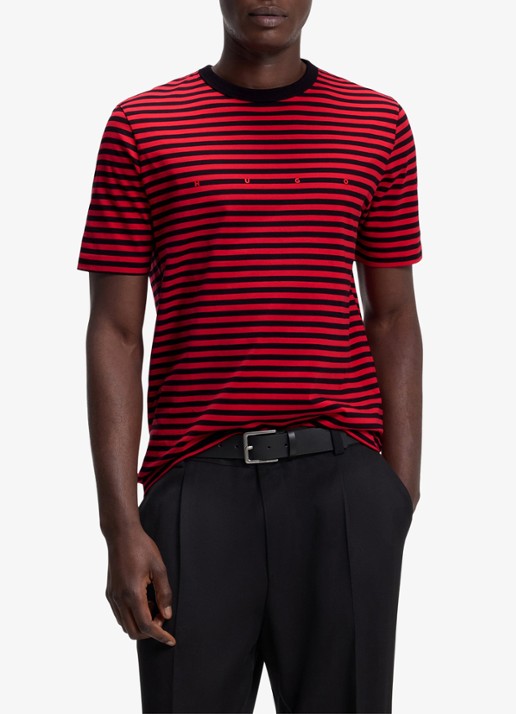 HUGO T-shirt met streepprint
