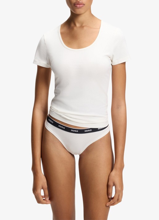 HUGO T-shirt met stretch in 2-pack - detail 2 open pink-691 / roze