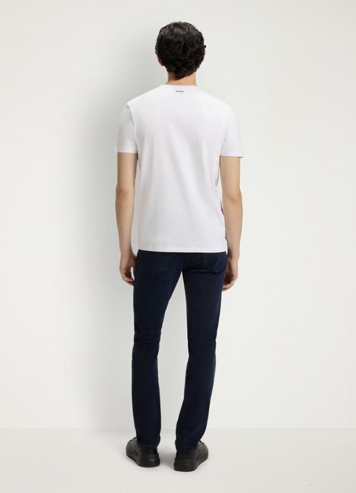 HUGO T-shirt met V-hals in 2-pack - achterkant 5 wit