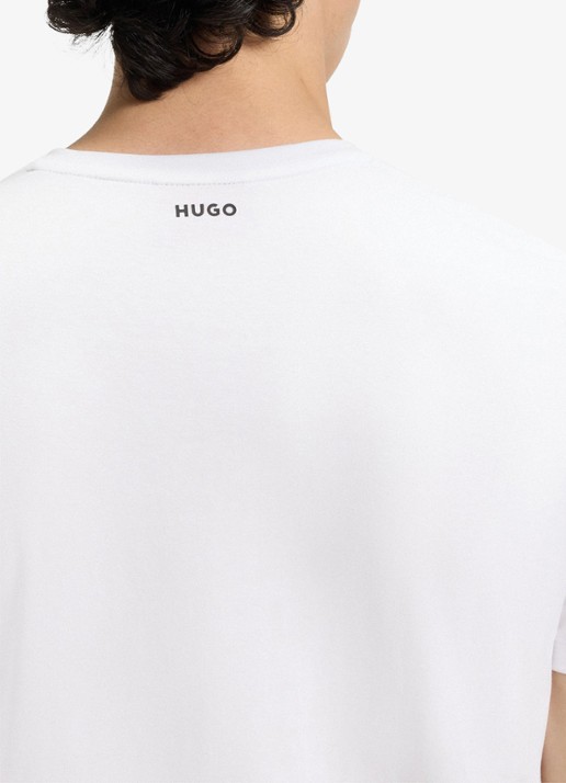 HUGO T-shirt met V-hals in 2-pack - detail 2 wit