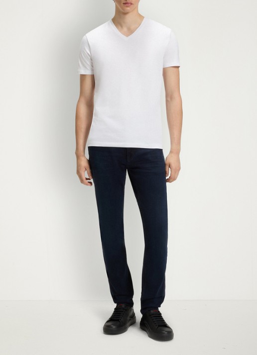 HUGO T-shirt met V-hals in 2-pack - voorkant 4 wit