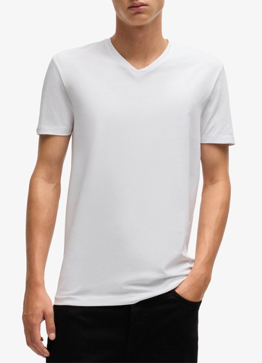HUGO T-shirt met V-hals in 2-pack - detail 2 diepzwart