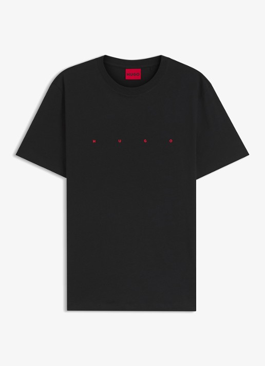 HUGO T-shirt van logo - voorkant zwart