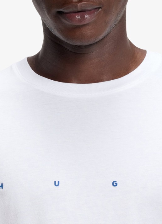 HUGO T-shirt van logo - detail 5 wit
