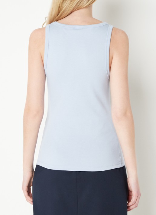 HUGO Tanktop met ribstructuur - achterkant bright purple-527 / paars
