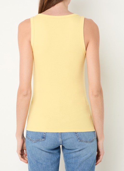 HUGO Tanktop met ribstructuur - achterkant 4 medium yellow-723 / geel