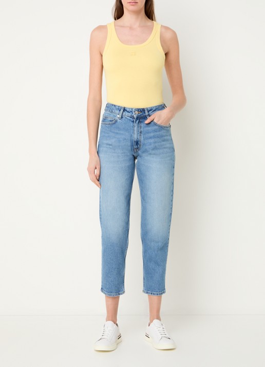 HUGO Tanktop met ribstructuur - voorkant 3 medium yellow-723 / geel