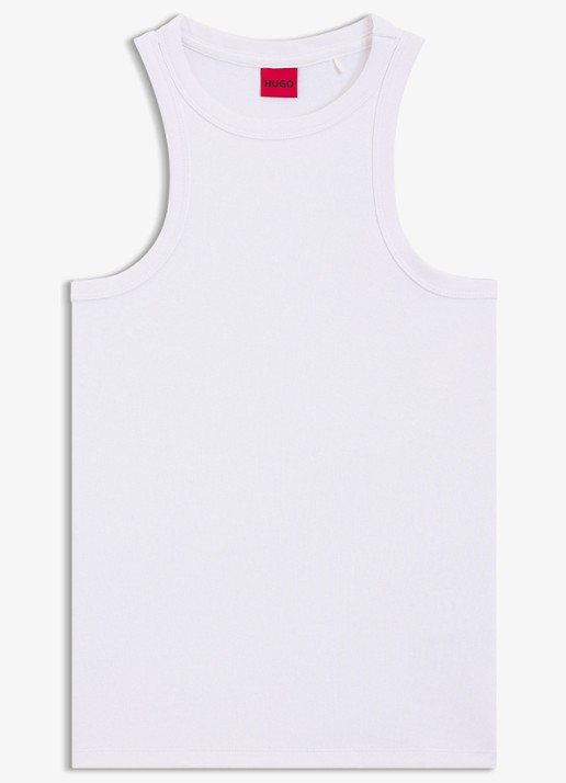 HUGO Tanktop met stretch - voorkant 4 wit