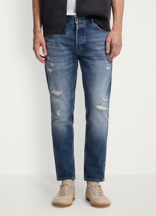 HUGO Tapered fit jeans met medium wassing