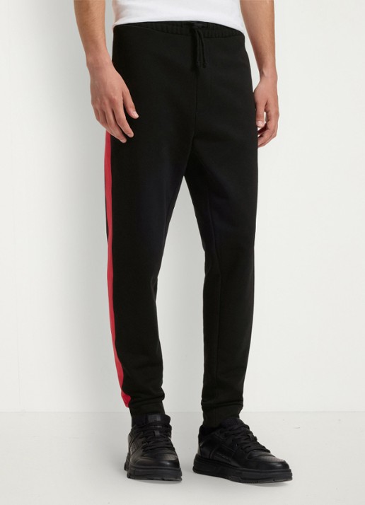 HUGO Tapered fit trackpants met steekzakken - detail 2 zwart
