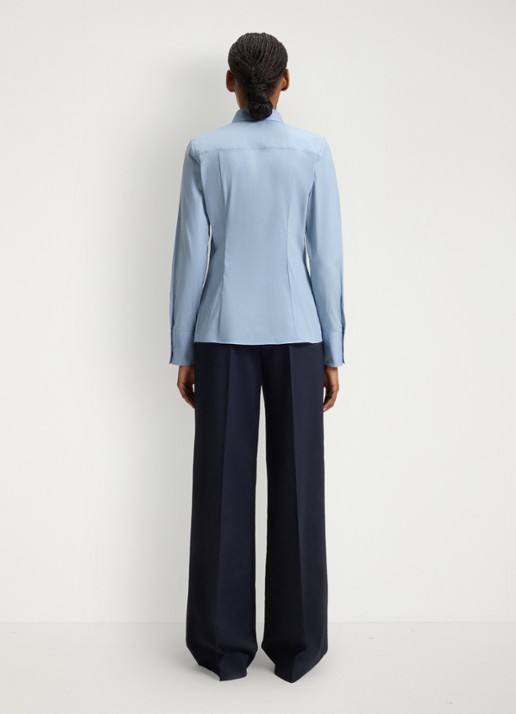 HUGO The Fitted Shirt blouse met stretch - achterkant 6 lichtblauw