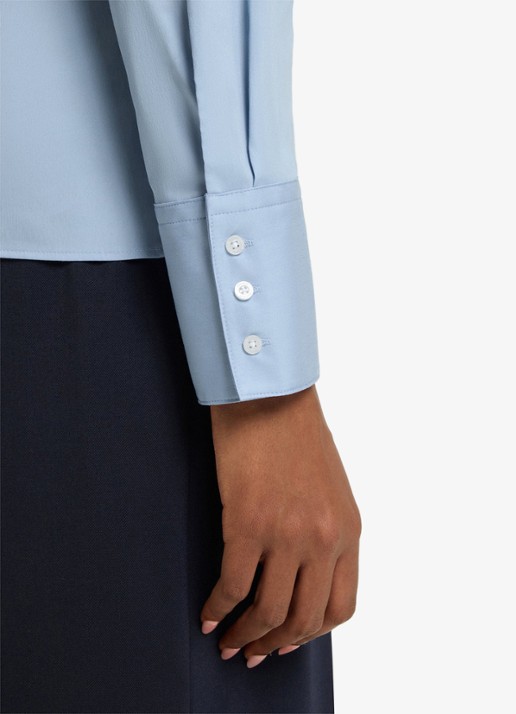 HUGO The Fitted Shirt blouse met stretch - detail 5 lichtblauw