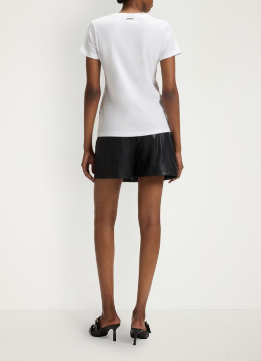 HUGO The Plain Tee T-shirt met ronde hals - achterkant 5 wit