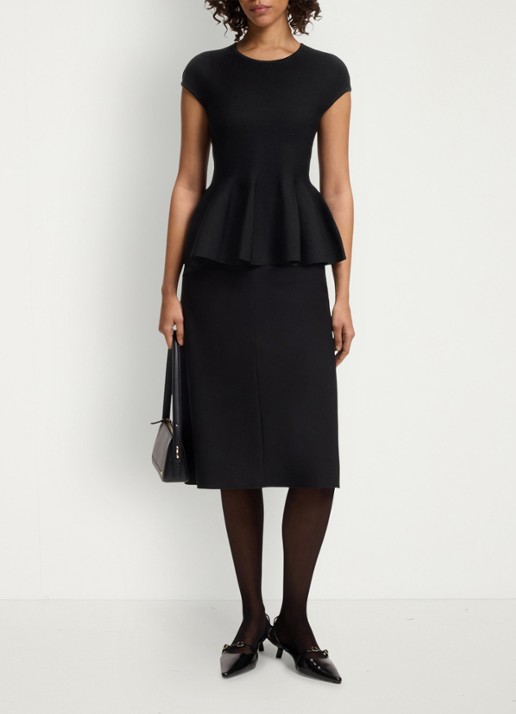HUGO Top met peplum - voorkant 5 zwart