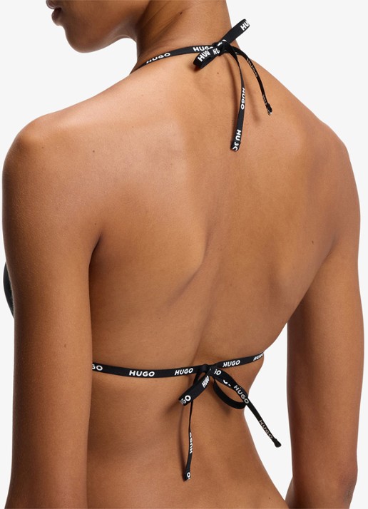 HUGO Triangel bikinitop met uitneembare vulling - detail 5 zwart