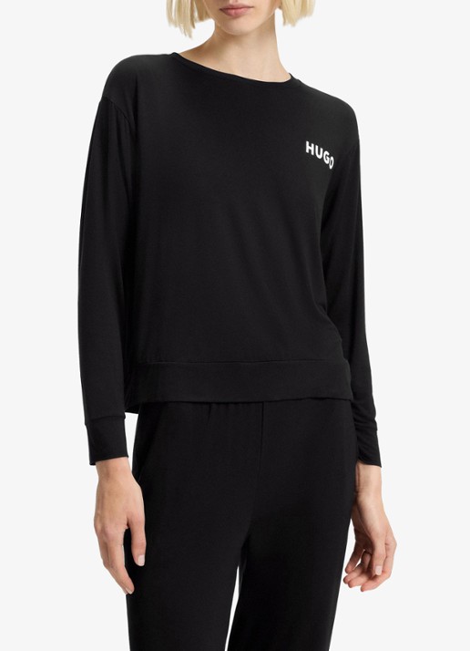 HUGO Unite pyjamatop met logo - detail 3 zwart