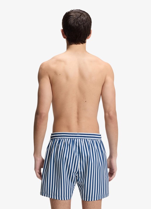 HUGO Zwemshort met streepprint - achterkant 2 blauw