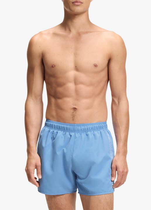 HUGO Zwemshorts met logoprint - voorkant 2 blauw