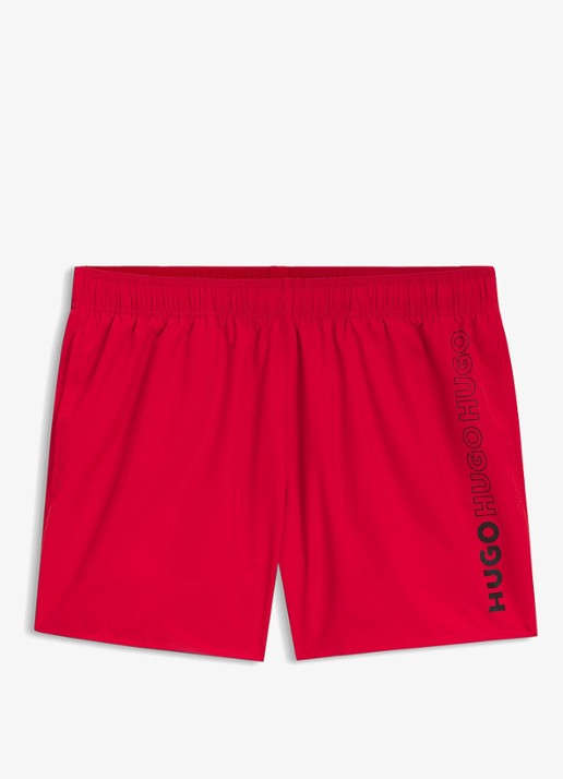 HUGO Zwemshorts met logoprint - voorkant oudroze