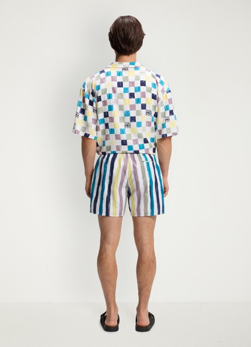 HUGO Zwemshorts met streepprint - achterkant 4 multicolor