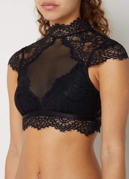 Hunkemöller Marilyn bralette met uitneembare vulling - detail zwart