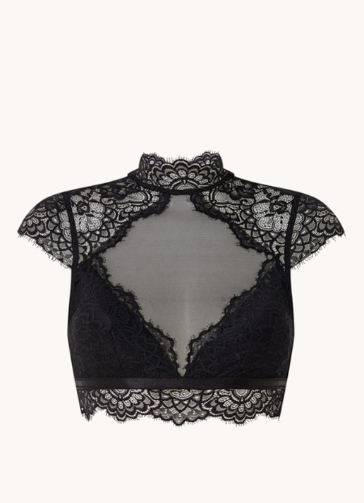 Hunkemöller Marilyn bralette met uitneembare vulling - voorkant 3 zwart