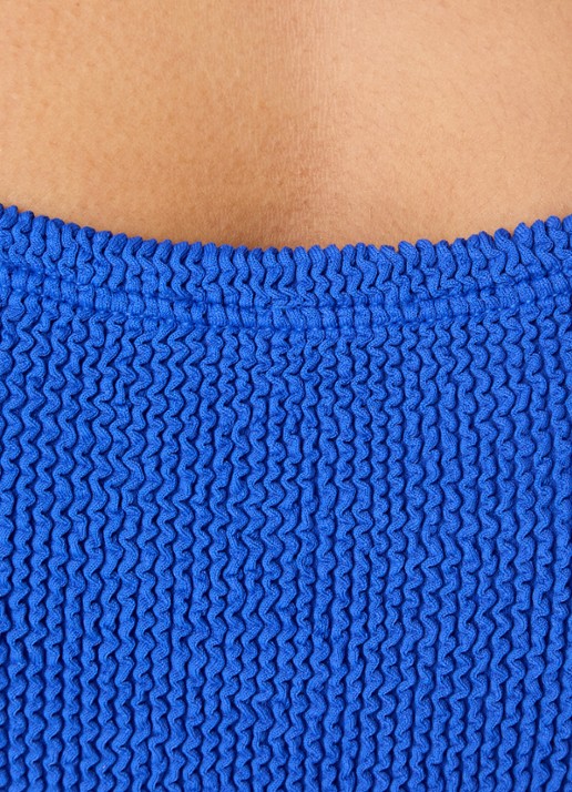 Hunza G Badpak zonder beugel met structuur - detail 5 royalblauw