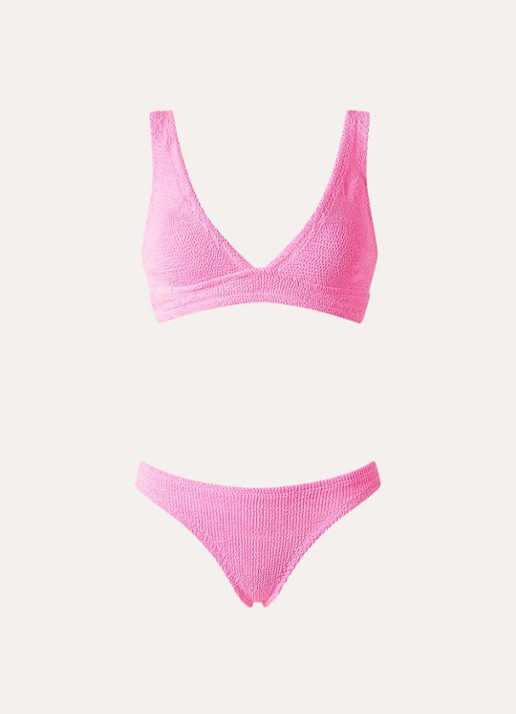 Hunza G Carla bikiniset met structuur - voorkant 3 roze