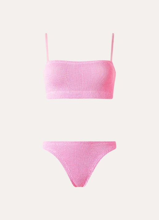 Hunza G Gigi bikiniset met structuur - voorkant 3 roze