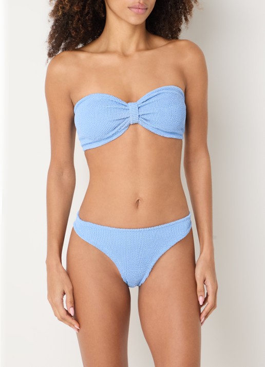 Hunza G Jean bikiniset met structuur - detail blauwgrijs
