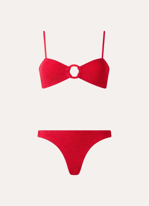 Hunza G Misty bikiniset met structuur  - voorkant 3 rood