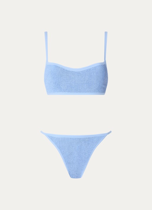 Hunza G Tyler bikiniset met structuur - voorkant 4 lichtblauw