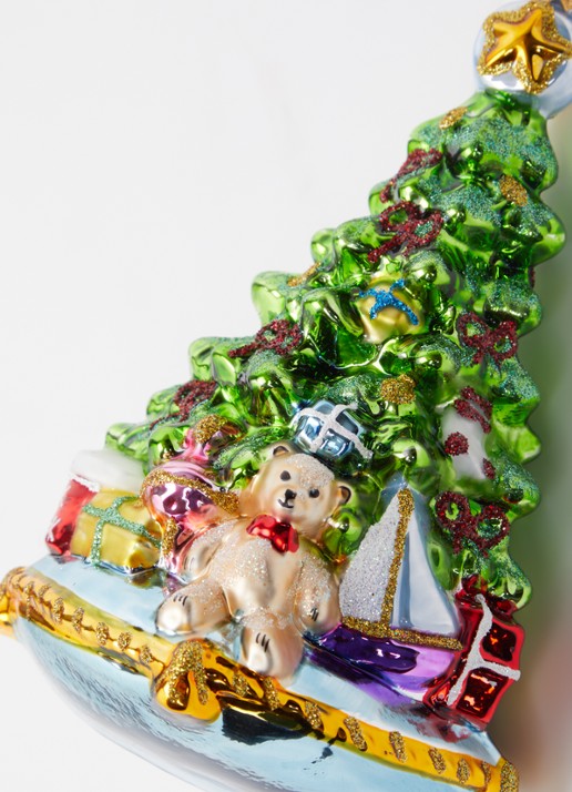 Huras Family Christmas Tree On Pillow kersthanger 18 cm - detail 3 groen