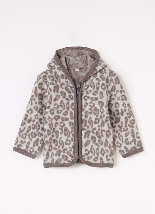 Huttelihut Jack van merino wol met panterprint