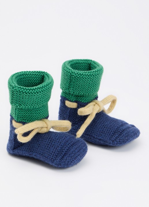 Hvid Babyslofjes van merino wol