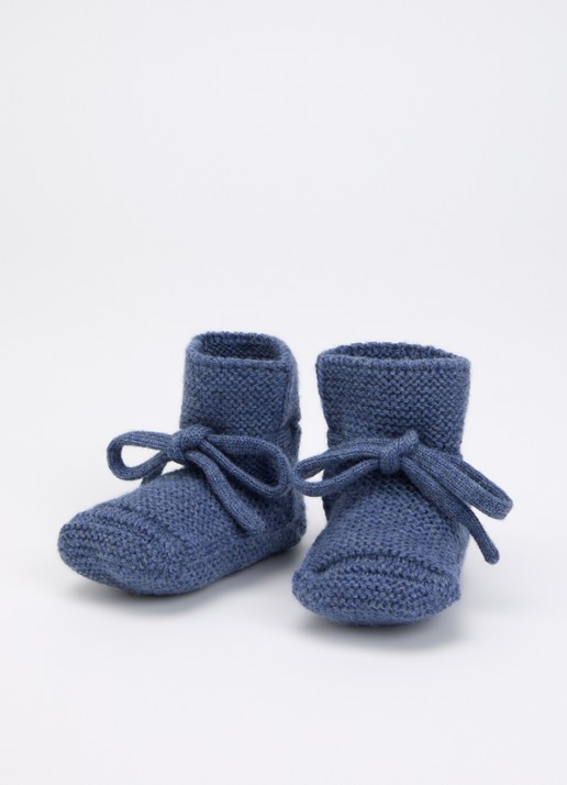 Hvid Booties babyslofjes met strikdetail