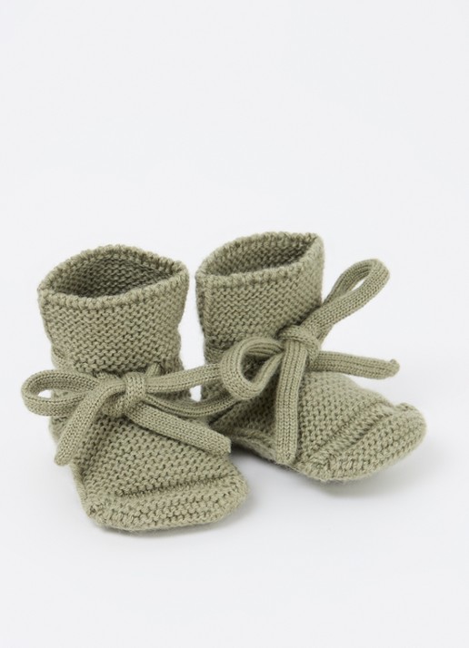 Hvid Gebreide babyslofjes van wol