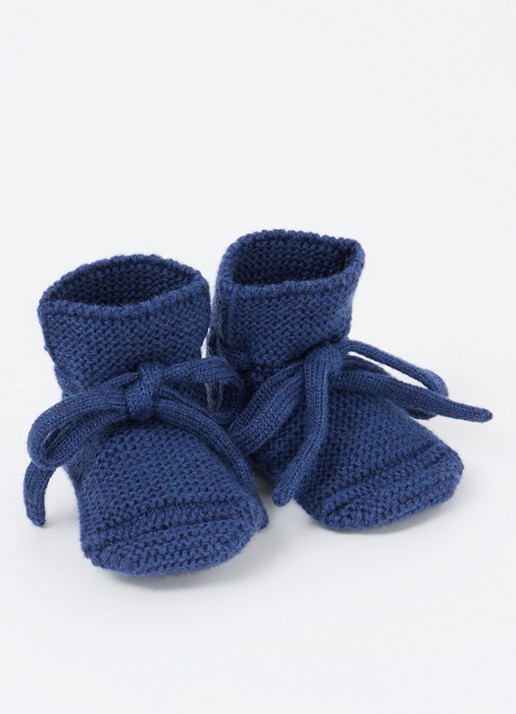 Hvid Gebreide babyslofjes van wol