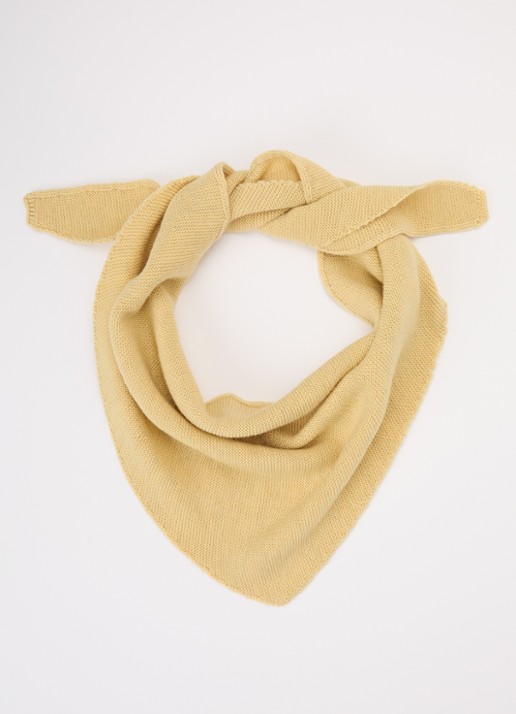 Hvid Josephina grofgebreide sjaal van merino wol 135 x 35 cm