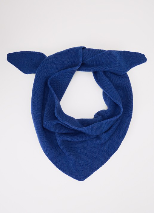 Hvid Josephina grofgebreide sjaal van merino wol 135 x 35 cm