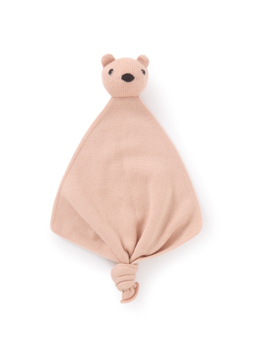 Hvid Teddy Tokki knuffeldoekje van merino wol 35 cm