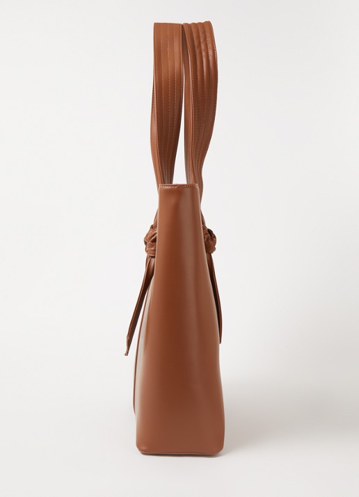 HVISK Dalca shopper met strik detail - detail 3 roestbruin