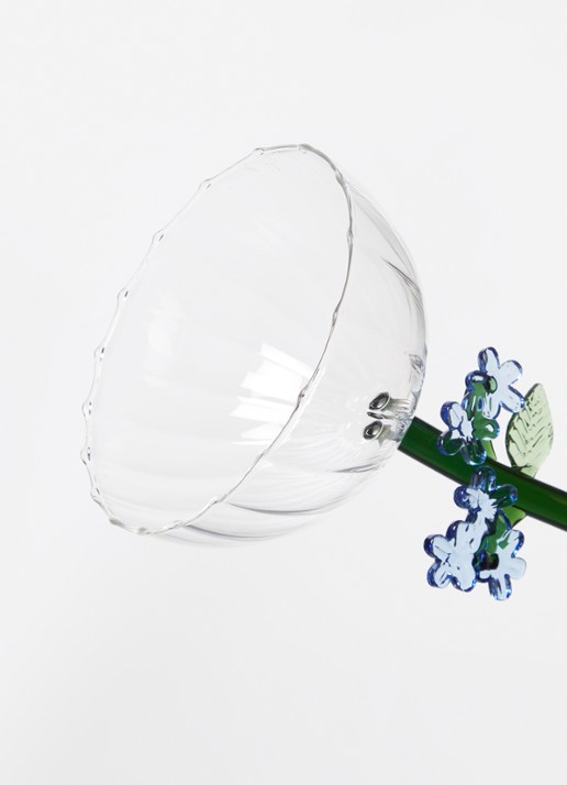 Ichendorf Milano Blue Flower champagneglas 28 cl - detail transparant